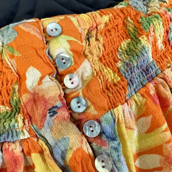 Gauzy Floral High Low Hem Maxi Skirt - Picture 5 of 10